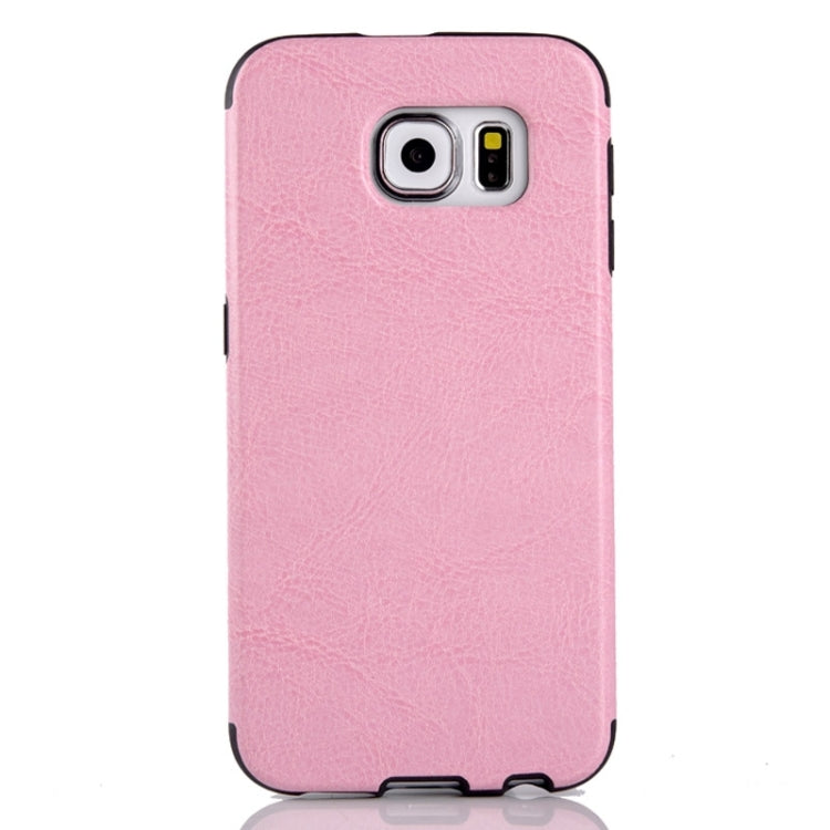 For Galaxy S6 / G920 Glossy PU Leather Cover Back Case