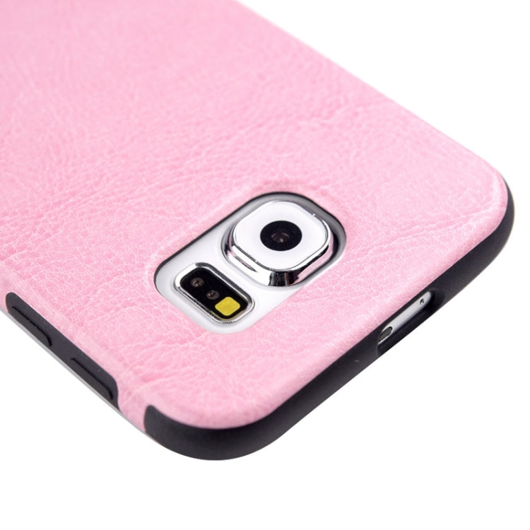 For Galaxy S6 / G920 Glossy PU Leather Cover Back Case
