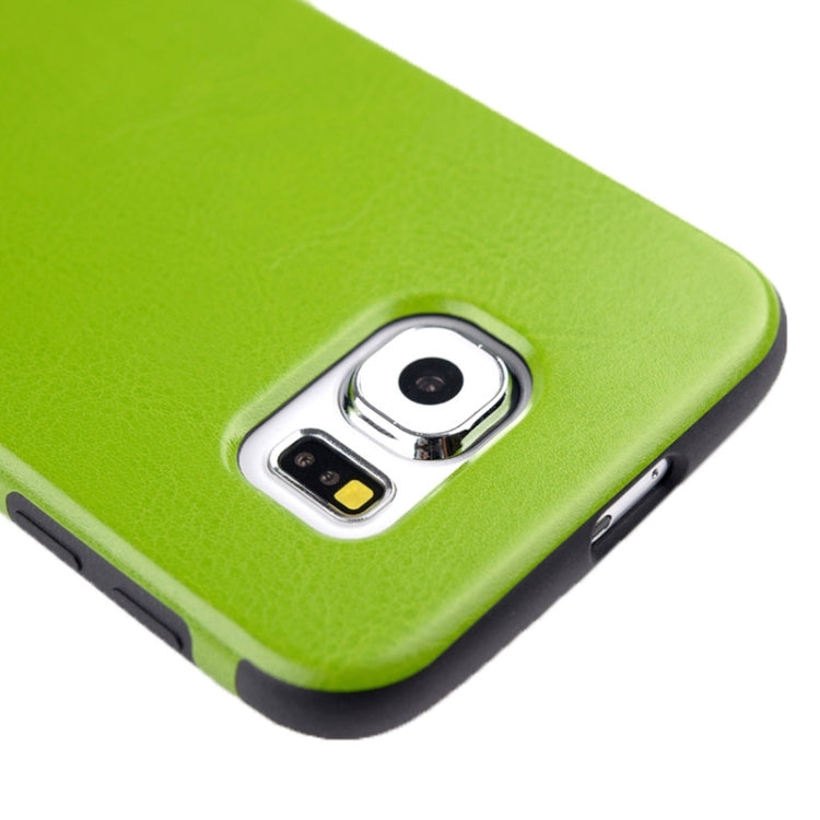 For Galaxy S6 / G920 Glossy PU Leather Cover Back Case