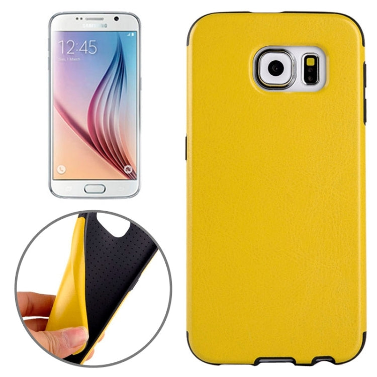 For Galaxy S6 / G920 Glossy PU Leather Cover Back Case