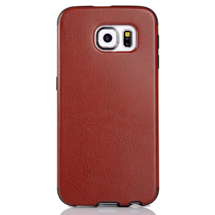 For Galaxy S6 / G920 Glossy PU Leather Cover Back Case
