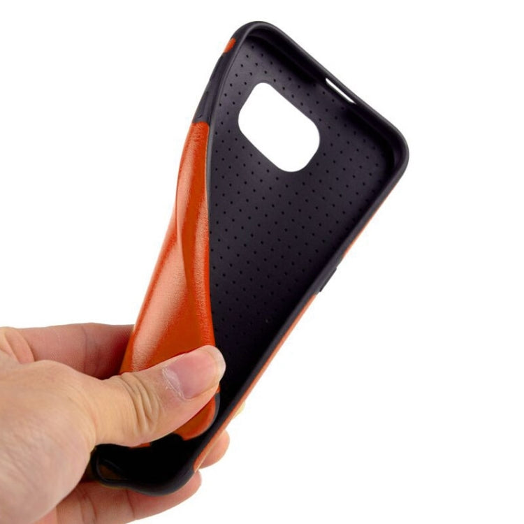 For Galaxy S6 / G920 Glossy PU Leather Cover Back Case