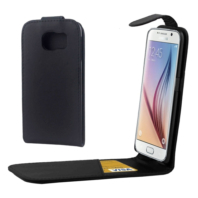 For Galaxy S6 / G920 Colorful Vertical Flip Magnetic Button Leather Case