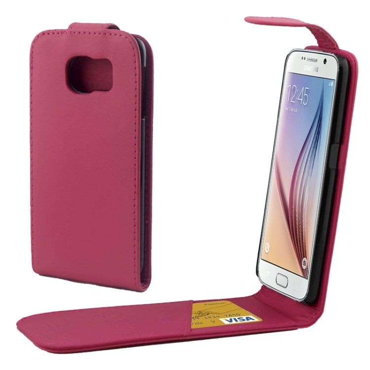 For Galaxy S6 / G920 Colorful Vertical Flip Magnetic Button Leather Case