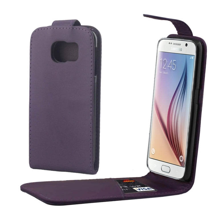 For Galaxy S6 / G920 Colorful Vertical Flip Magnetic Button Leather Case