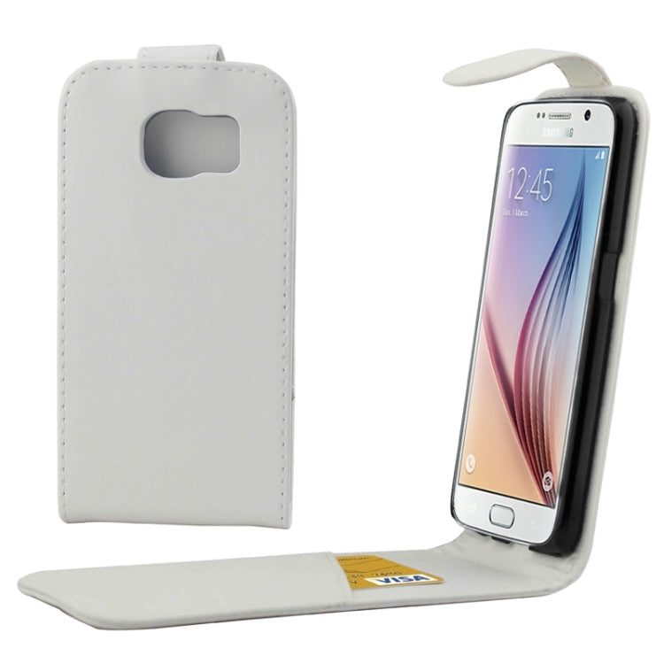 For Galaxy S6 / G920 Colorful Vertical Flip Magnetic Button Leather Case