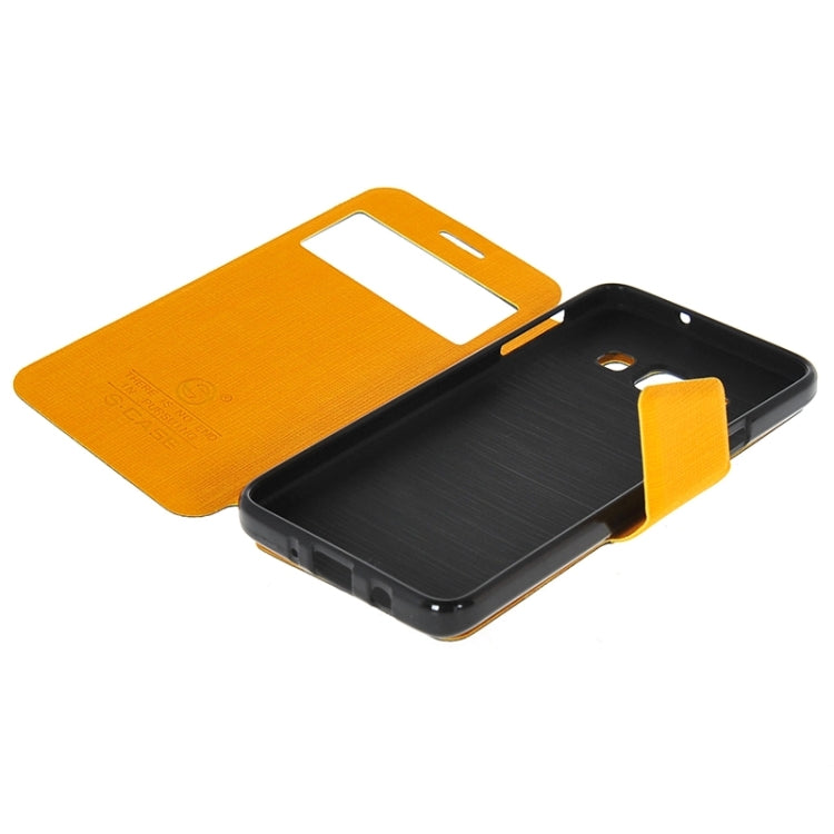 Cross Texture Horizontal Flip Colorant Match Leather Case with Caller ID Window & Holder for Galaxy A3 / A300