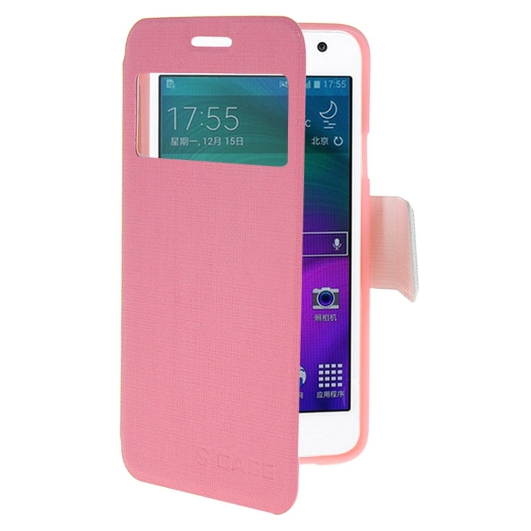 Cross Texture Horizontal Flip Colorant Match Leather Case with Caller ID Window & Holder for Galaxy A3 / A300