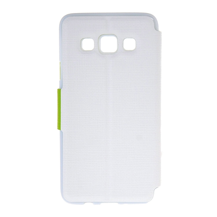 Cross Texture Horizontal Flip Colorant Match Leather Case with Caller ID Window & Holder for Galaxy A3 / A300