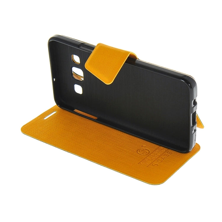 Cross Texture Horizontal Flip Colorant Match Leather Case with Holder for Galaxy A3 / A300