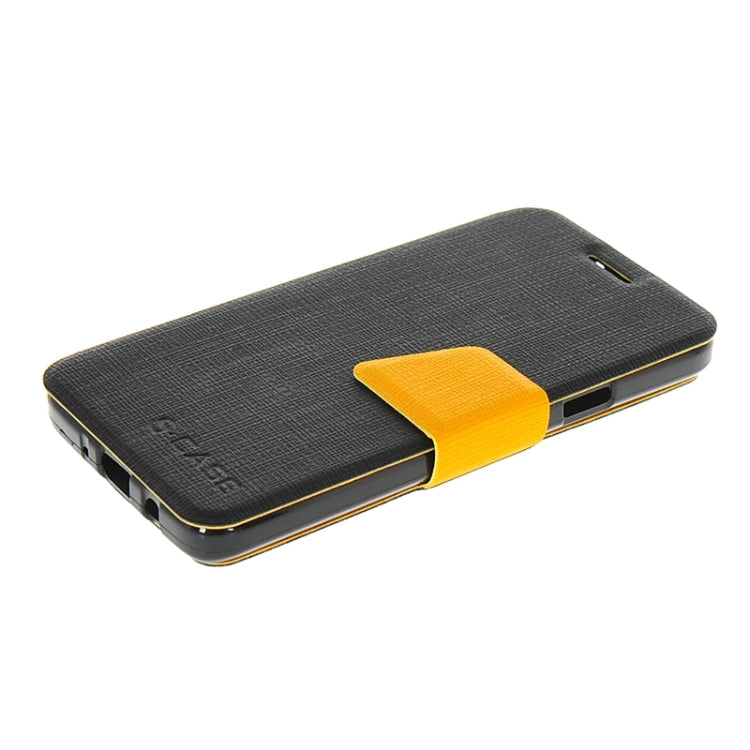 Cross Texture Horizontal Flip Colorant Match Leather Case with Holder for Galaxy A3 / A300