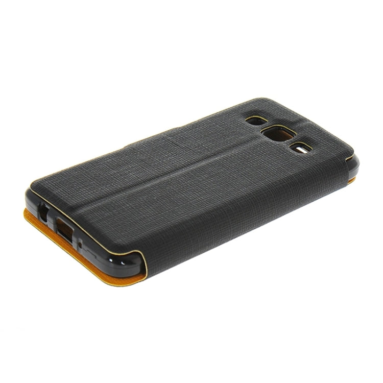 Cross Texture Horizontal Flip Colorant Match Leather Case with Holder for Galaxy A3 / A300
