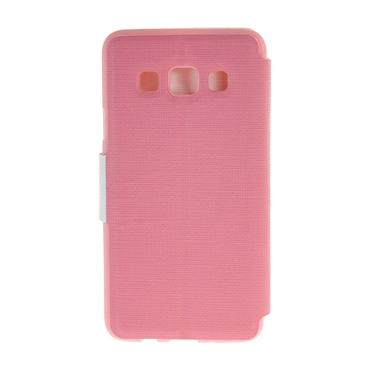Cross Texture Horizontal Flip Colorant Match Leather Case with Holder for Galaxy A3 / A300
