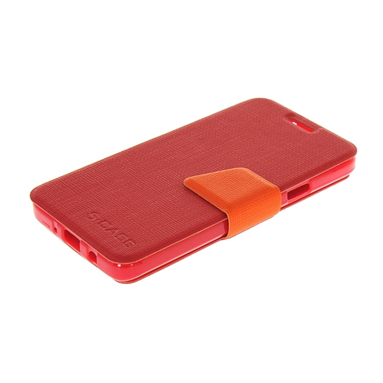 Cross Texture Horizontal Flip Colorant Match Leather Case with Holder for Galaxy A3 / A300