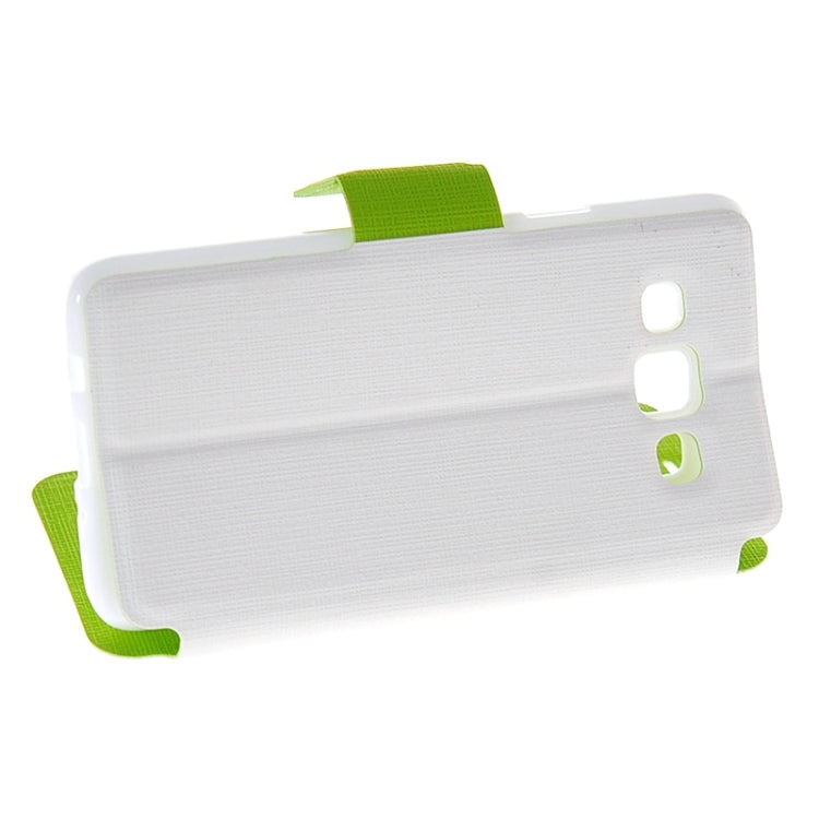 Cross Texture Horizontal Flip Colorant Match Leather Case with Holder for Galaxy A3 / A300