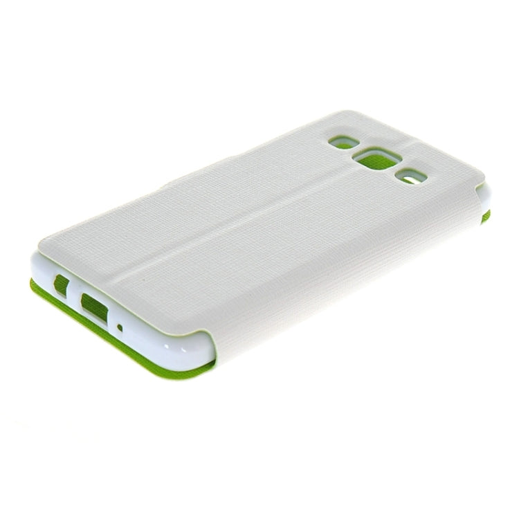 Cross Texture Horizontal Flip Colorant Match Leather Case with Holder for Galaxy A3 / A300
