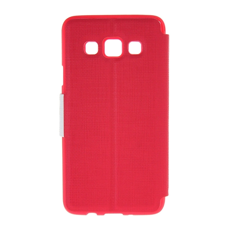 Cross Texture Horizontal Flip Colorant Match Leather Case with Caller ID Window & Holder for Galaxy A5 / A500F