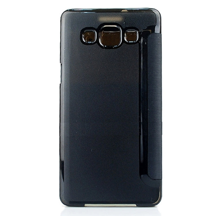 Leather Cover Connect Translucence PC Back Shell Protective Case with Caller ID Window for Galaxy A3 / A300