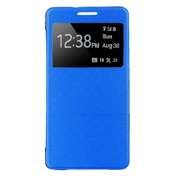 Leather Cover Connect Translucence PC Back Shell Protective Case with Caller ID Window for Galaxy A3 / A300