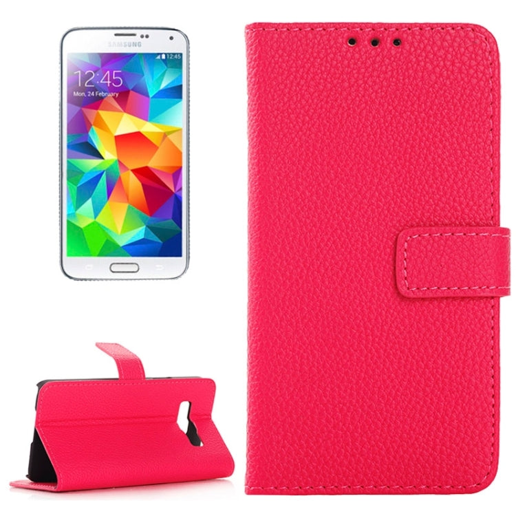 Litchi Texture Horizontal Flip Magnetic Buckle Leather Case with Card Slots & Wallet & Holder for Galaxy Core Prime / G360