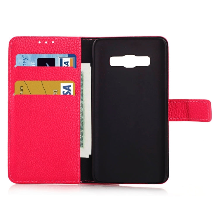 Litchi Texture Horizontal Flip Magnetic Buckle Leather Case with Card Slots & Wallet & Holder for Galaxy Core Prime / G360