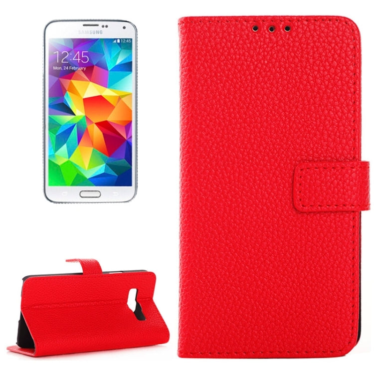 Litchi Texture Horizontal Flip Magnetic Buckle Leather Case with Card Slots & Wallet & Holder for Galaxy Core Prime / G360