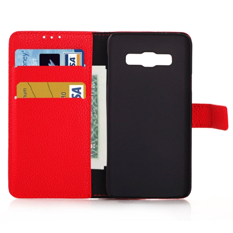Litchi Texture Horizontal Flip Magnetic Buckle Leather Case with Card Slots & Wallet & Holder for Galaxy Core Prime / G360