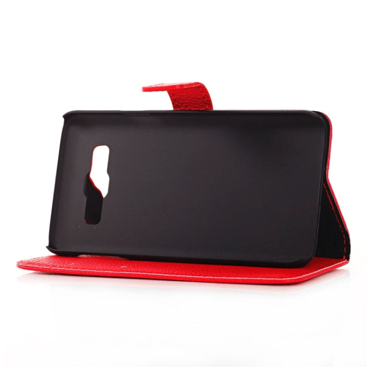 Litchi Texture Horizontal Flip Magnetic Buckle Leather Case with Card Slots & Wallet & Holder for Galaxy Core Prime / G360