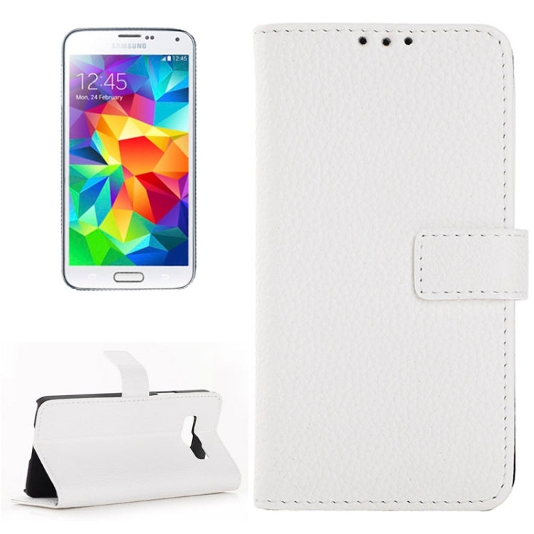 Litchi Texture Horizontal Flip Magnetic Buckle Leather Case with Card Slots & Wallet & Holder for Galaxy Core Prime / G360