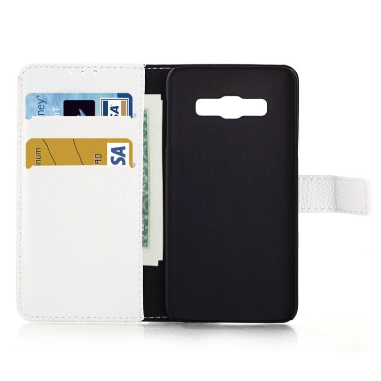 Litchi Texture Horizontal Flip Magnetic Buckle Leather Case with Card Slots & Wallet & Holder for Galaxy Core Prime / G360