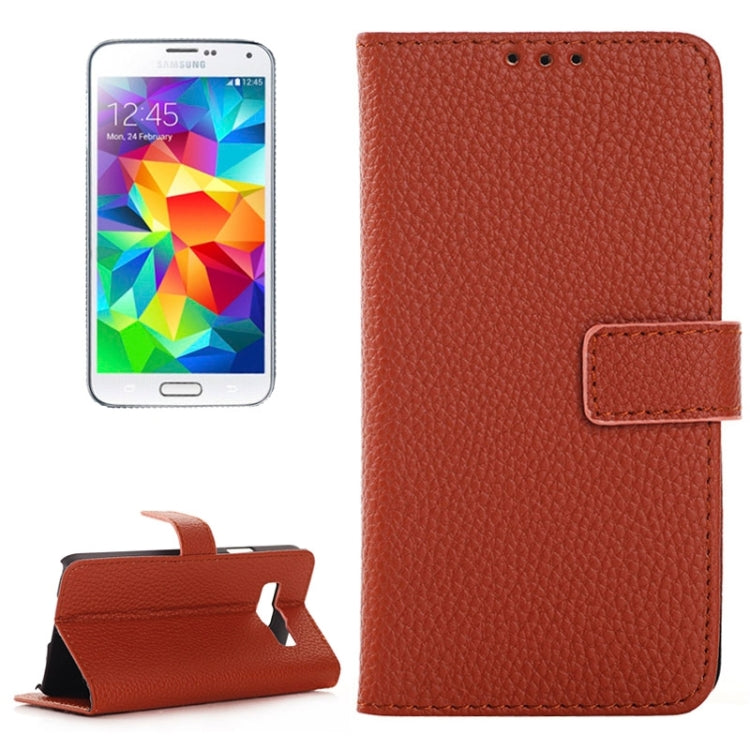 Litchi Texture Horizontal Flip Magnetic Buckle Leather Case with Card Slots & Wallet & Holder for Galaxy Core Prime / G360