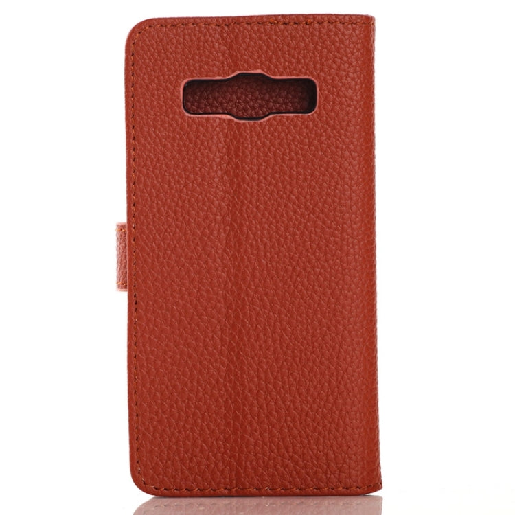 Litchi Texture Horizontal Flip Magnetic Buckle Leather Case with Card Slots & Wallet & Holder for Galaxy Core Prime / G360