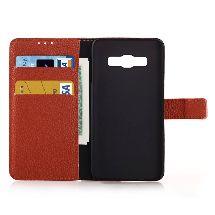 Litchi Texture Horizontal Flip Magnetic Buckle Leather Case with Card Slots & Wallet & Holder for Galaxy Core Prime / G360