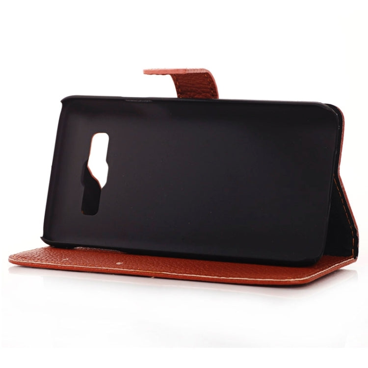 Litchi Texture Horizontal Flip Magnetic Buckle Leather Case with Card Slots & Wallet & Holder for Galaxy Core Prime / G360