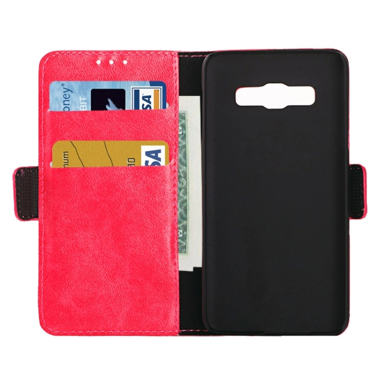 Oil Skin Texture Horizontal Flip Leather Case with Card Slots & Wallet & Holder for Galaxy Core Prime / G360