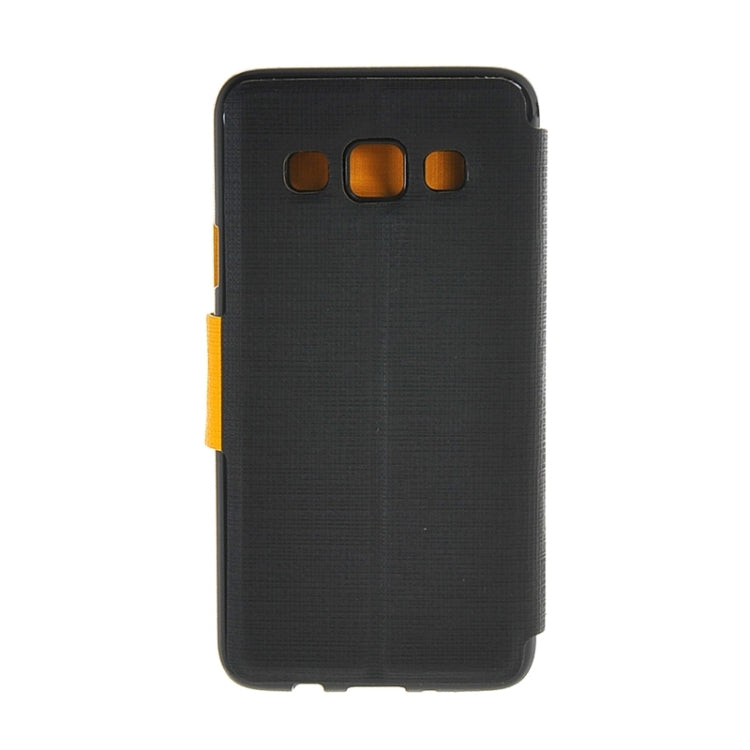 Cross Texture Horizontal Flip Colorant Match Leather Case with Holder for Galaxy A5 / A5000