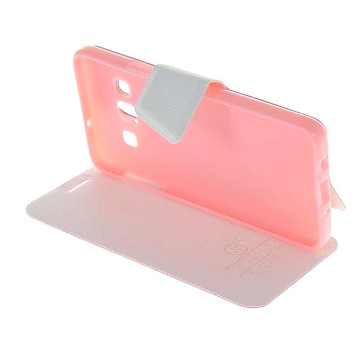 Cross Texture Horizontal Flip Colorant Match Leather Case with Holder for Galaxy A5 / A5000