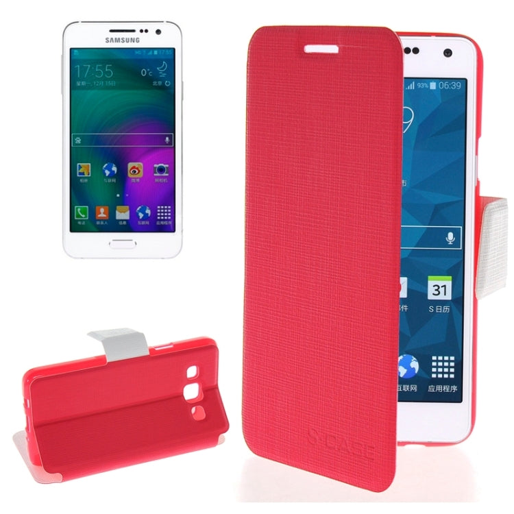 Cross Texture Horizontal Flip Colorant Match Leather Case with Holder for Galaxy A5 / A5000