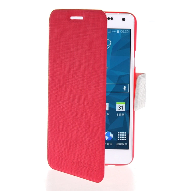 Cross Texture Horizontal Flip Colorant Match Leather Case with Holder for Galaxy A5 / A5000