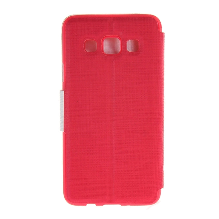 Cross Texture Horizontal Flip Colorant Match Leather Case with Holder for Galaxy A5 / A5000