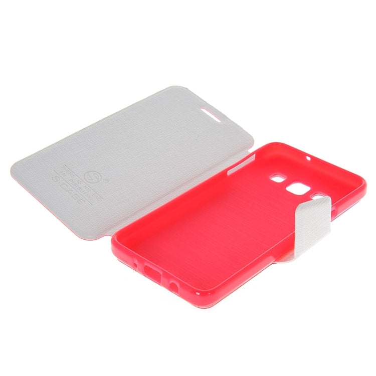 Cross Texture Horizontal Flip Colorant Match Leather Case with Holder for Galaxy A5 / A5000