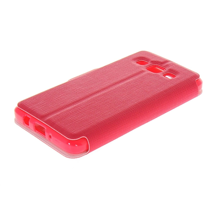 Cross Texture Horizontal Flip Colorant Match Leather Case with Holder for Galaxy A5 / A5000