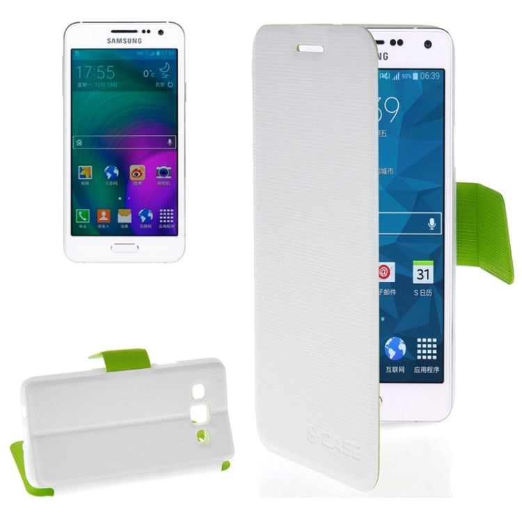 Cross Texture Horizontal Flip Colorant Match Leather Case with Holder for Galaxy A5 / A5000