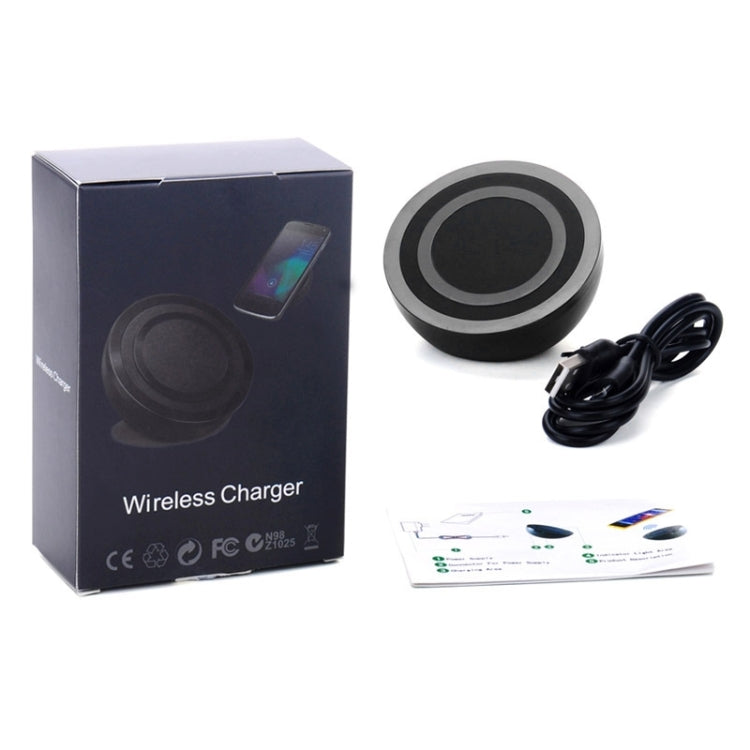 Q8 Universal Qi Wireless Charger Transmitter Charging Pad  for iPhone 8 / 8 Plus / X &  Galaxy S7 Edge / S7 / S6 / S6 edge plus / Note 5 / Nokia / LG / HTC(Black)