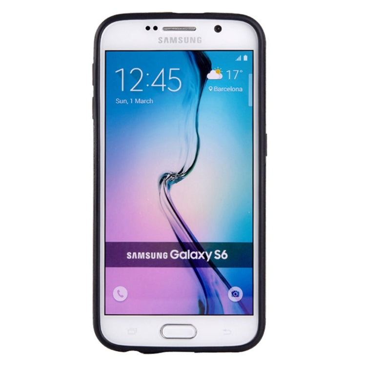 For Galaxy S6 / G920 Carbon Fiber Texture PU Leather Protective Case