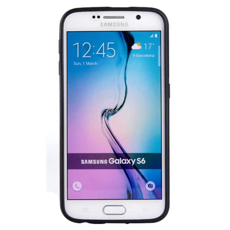 For Galaxy S6 / G920 Carbon Fiber Texture PU Leather Protective Case