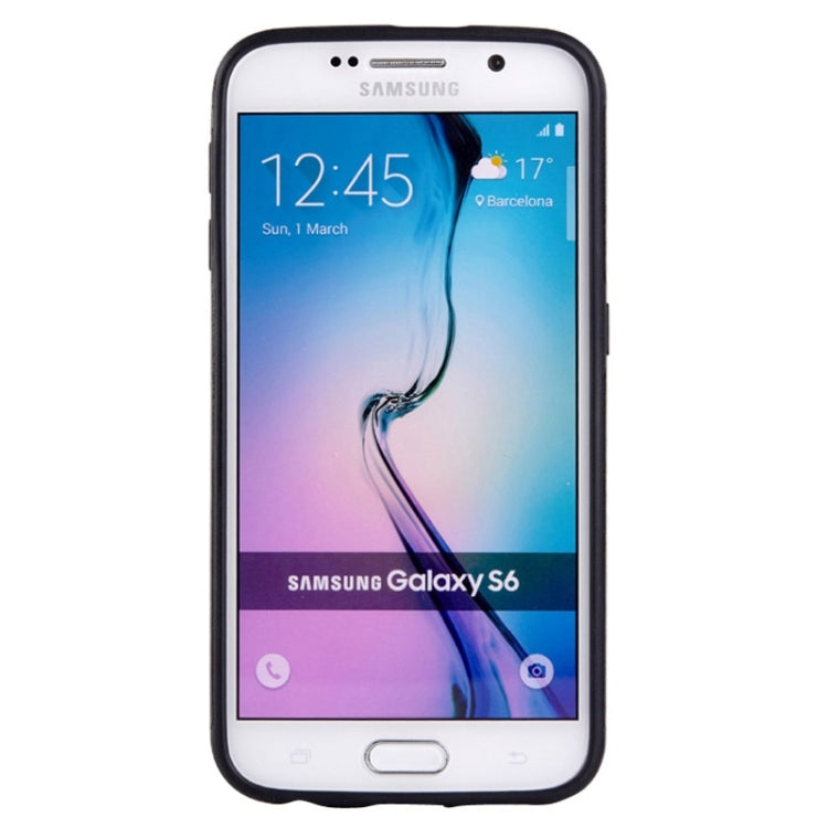 For Galaxy S6 / G920 Carbon Fiber Texture PU Leather Protective Case