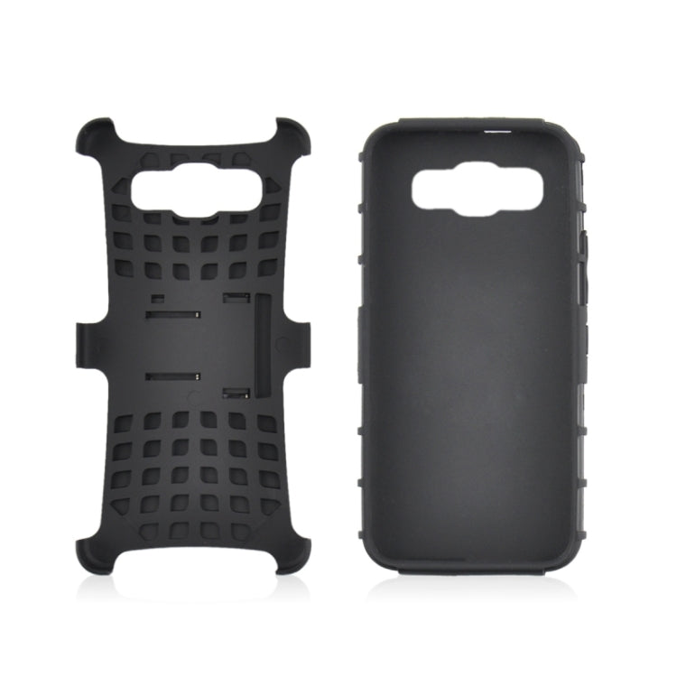 2 in 1 Tire Texture Protective Case with Holder For Galaxy A3