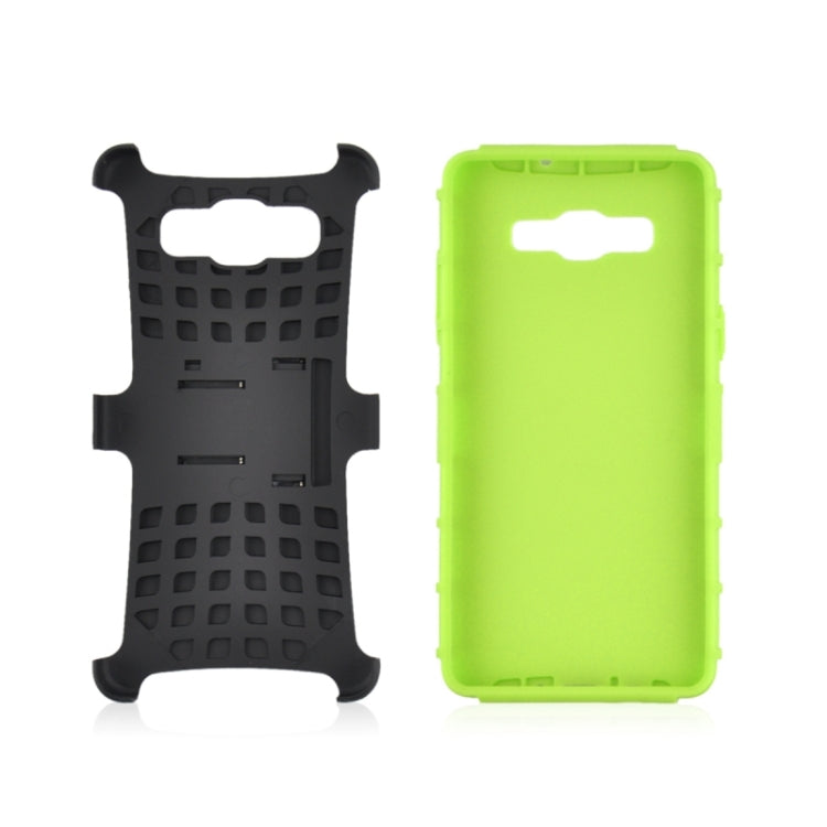 2 in 1 Tire Texture Protective Case with Holder For Galaxy A3