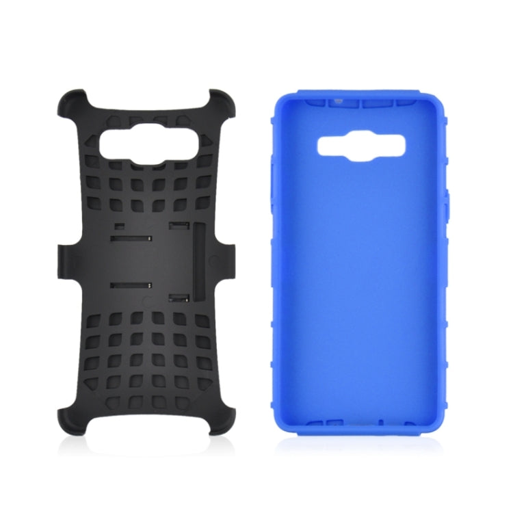 2 in 1 Tire Texture Protective Case with Holder For Galaxy A3